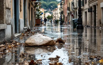 Immagine dei danni causati dal nubifragio all'Isola d'Elba