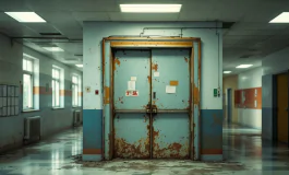 Bambina in sedia a rotelle in una scuola di Roma