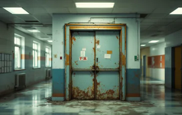Bambina in sedia a rotelle in una scuola di Roma