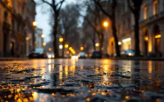 Immagine di buche nelle strade milanesi dopo la pioggia