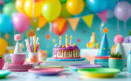 Chiara Ferragni com a filha durante sua festa de aniversário