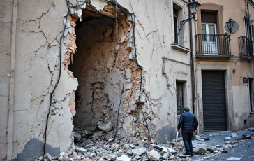 Image of the collapse of a building in Monteverde