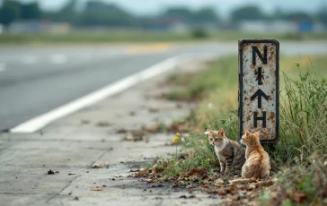Gatos callejeros rescatados en el aeropuerto de Fiumicino