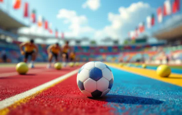 Giorgia Meloni durante la visita a las Olimpiadas Especiales en Turín