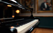 Un giovane pianista in azione durante una performance emozionante