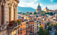Geopolitische Karte, die die Rolle Italiens hervorhebt