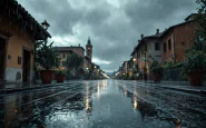 Immagine di nubifragi in Italia con allerta rossa