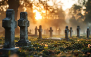 Girl dancing in a cemetery in Poggio a Caiano
