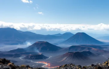 Kort af Campi Flegrei með eldfjallahættuvísum