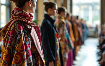 Modelos na passarela durante o desfile masculino e feminino