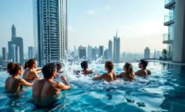 terremoto piscina grattacielo