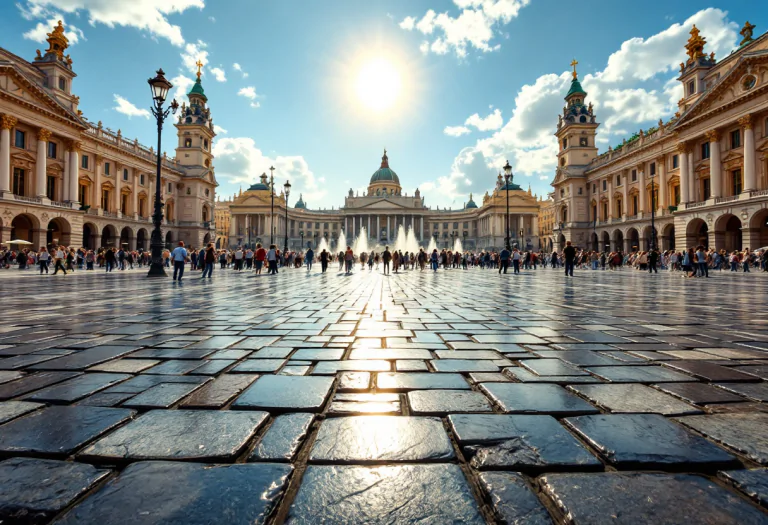 Gläubige auf dem Petersplatz huldigen Papst Franziskus