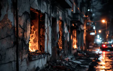 Sede del gruppo ultrà Quadraro dopo l'attentato incendiario