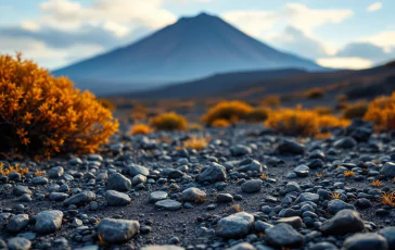 Immagine dell'Etna in eruzione con fumi e lava