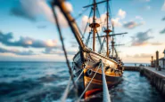 Bandiere a mezz'asta sull'Amerigo Vespucci per Papa Francesco
