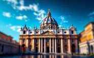 Il cardinale Becciu durante le dichiarazioni sul Conclave