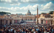Messa in suffragio di papa Francesco con fedeli in preghiera
