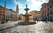 Manifestazione del 25 aprile con bandiere italiane
