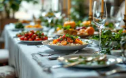 Immagine della cena di Stato al Quirinale con verdure locali