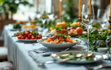 Immagine della cena di Stato al Quirinale con verdure locali