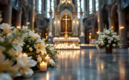 Cerimonia di chiusura della bara del Papa in un momento solenne
