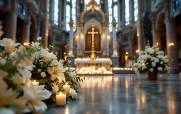 Schließzeremonie des Papstsarges in einem feierlichen Moment