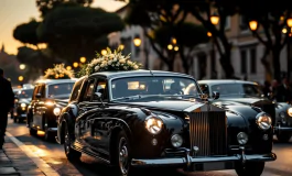 Corteo funebre del Papa con fedeli in lutto