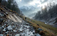Immagine di danni causati dal maltempo in Veneto e Piemonte