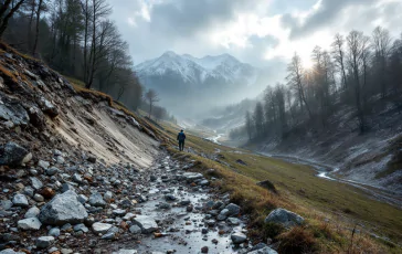 Immagine di danni causati dal maltempo in Veneto e Piemonte