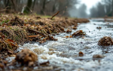 Intervento dei vigili del fuoco durante l'esondazione del Chiusella