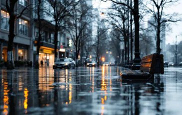 Esondazione del fiume a Montieu, Piemonte durante maltempo