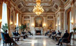 Giorgia Meloni á fundi í Washington