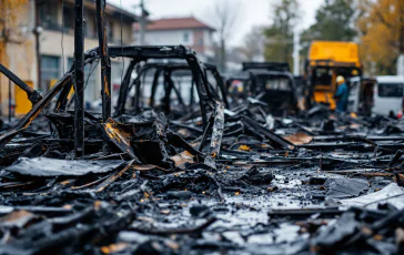 Incendio doloso alla concessionaria Calabria Motori