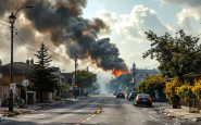 Immagine dell'incendio a Umbertide con fumi tossici