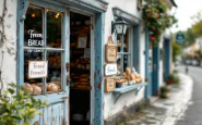 Interno della bottega di Vinca con prodotti artigianali