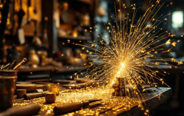 Immagine che rappresenta la doratura artistica su un'opera