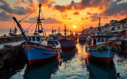 Laura mentre pesca nel mare di Porto Cesareo