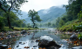 Immagine di danni causati dal maltempo in Piemonte