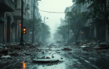 Imagem mostrando os danos causados ​​pelo mau tempo no Vêneto