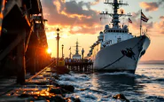 Nave Libra al porto di Brindisi dopo il trasferimento