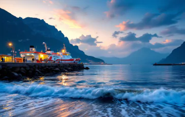Nave Ocean Viking attraccata a Marina di Carrara con migranti