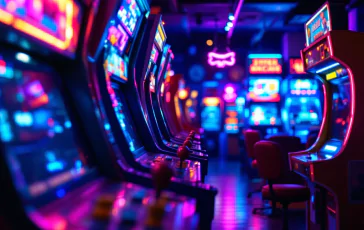 Immagine di una sala giochi deserta a Cesa