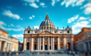 Papa Francesco durante un momento di riflessione nella Basilica di San Pietro