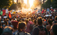Manifestazione a Udine contro il divieto di proiezione