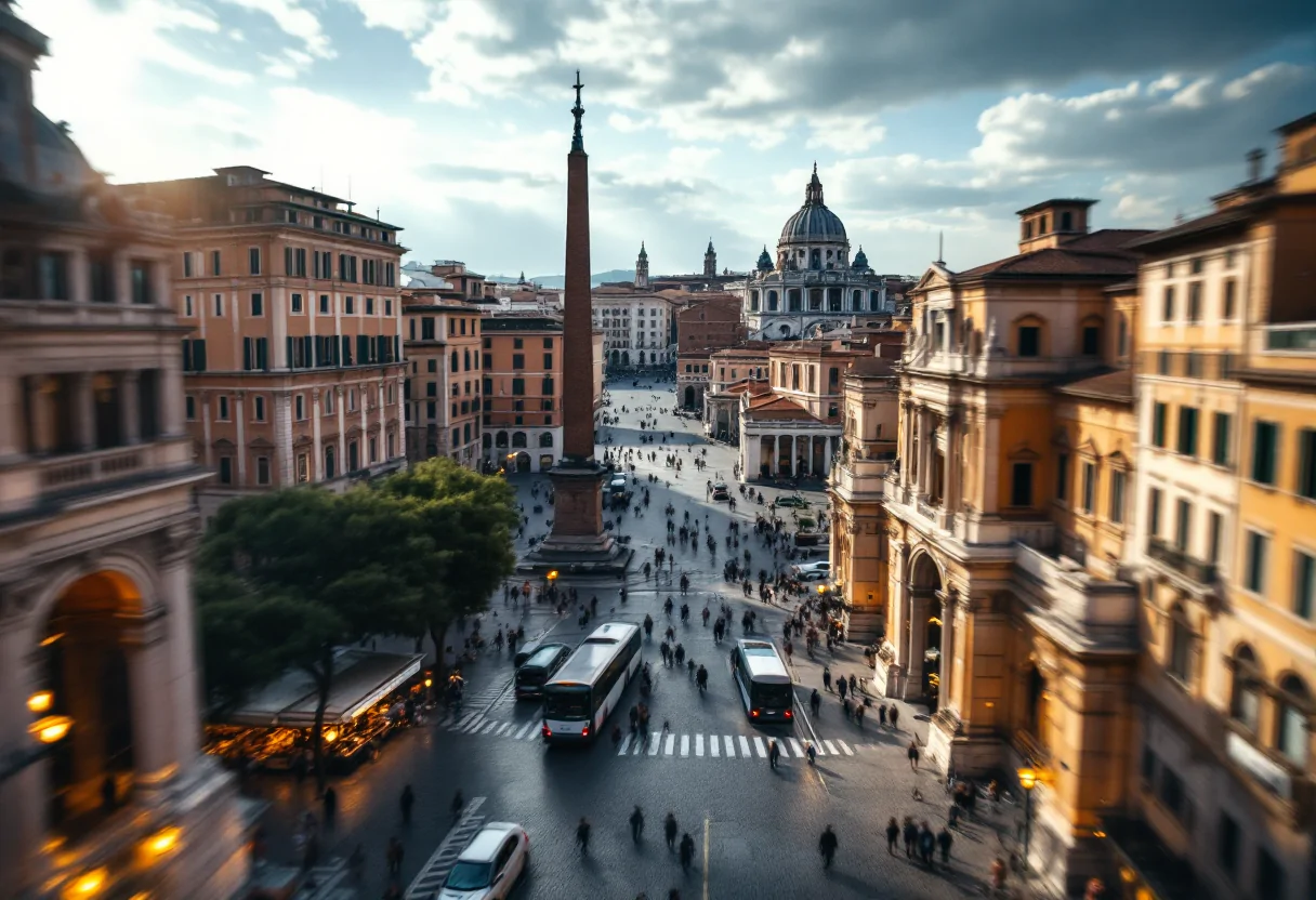 Image of Civil Protection during an emergency in Rome