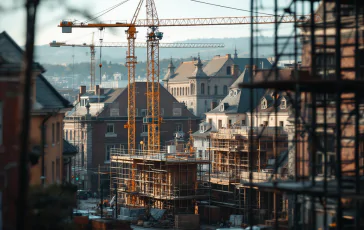 Centro storico di Visso in fase di rinascita post-terremoto