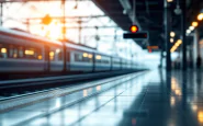 Treno in movimento dopo ripristino circolazione ferroviaria