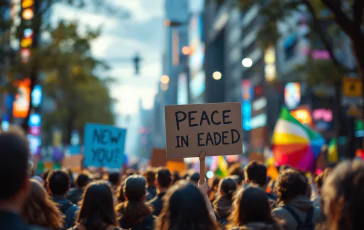 Rita De Crescenzo esprime un messaggio di pace