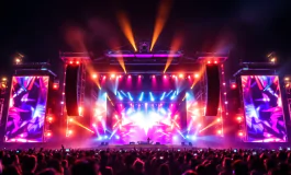 Rkomi durante la sua esibizione al Festival di Sanremo 2023