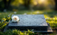 Rosa bianca posata sulla tomba di Papa Francesco